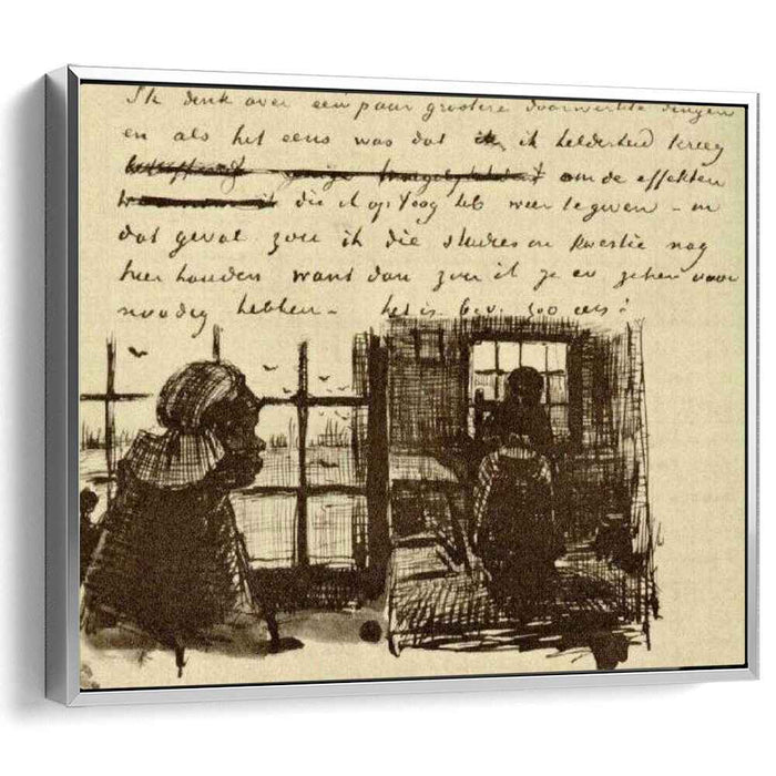 Peasant Woman, Seen against the Window, Head and Whole Figure by Vincent van Gogh