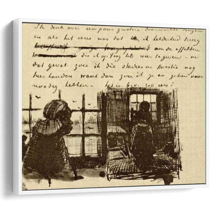 Peasant Woman, Seen against the Window, Head and Whole Figure by Vincent van Gogh