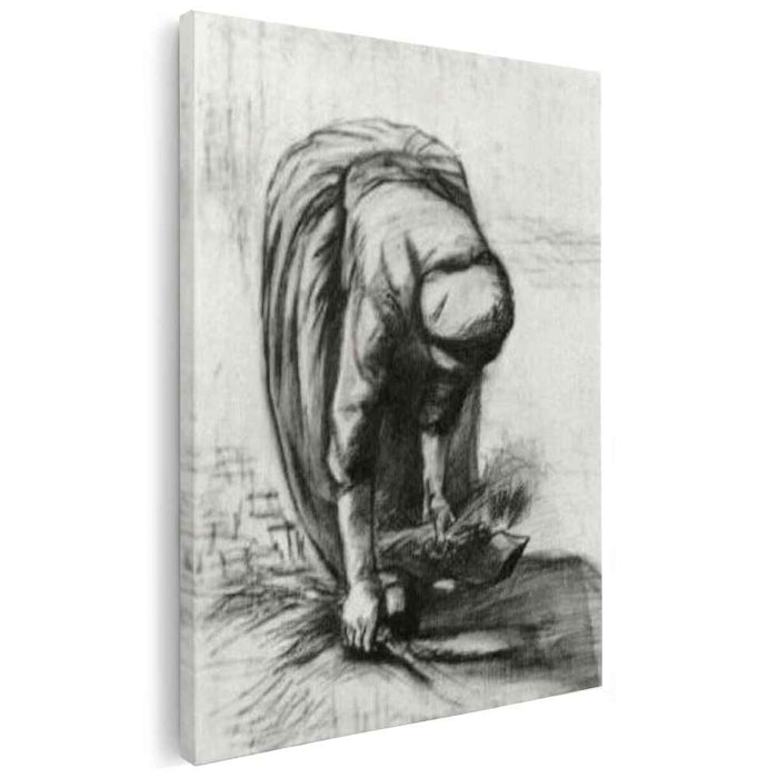 Peasant Woman Stooping and Gleaning (1885) by Vincent van Gogh