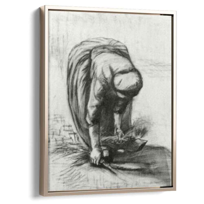 Peasant Woman Stooping and Gleaning (1885) by Vincent van Gogh