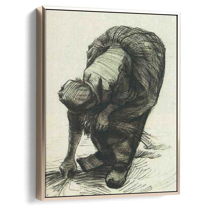 Peasant Woman Stooping and Gleaning (1885) by Vincent van Gogh