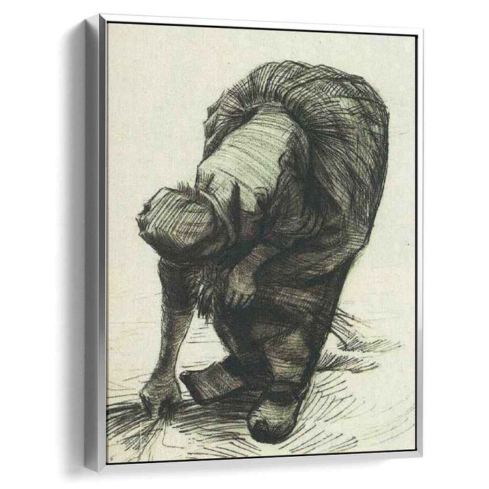 Peasant Woman Stooping and Gleaning (1885) by Vincent van Gogh