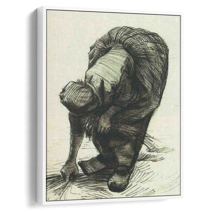 Peasant Woman Stooping and Gleaning (1885) by Vincent van Gogh