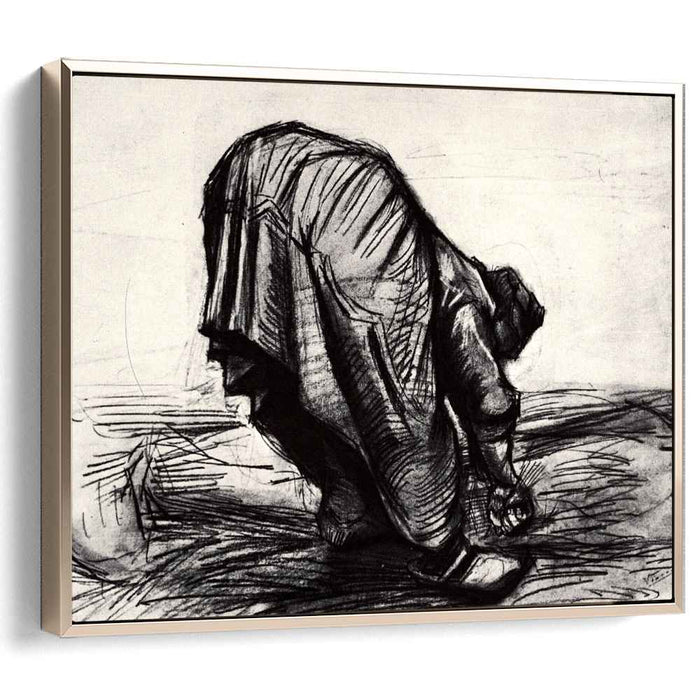 Peasant Woman, Stooping, Seen from the Back by Vincent van Gogh