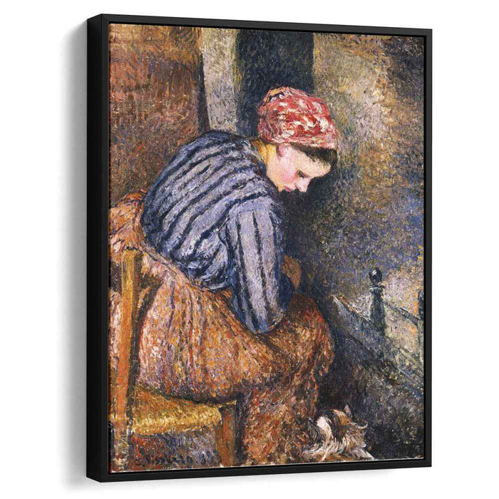 Peasant Woman Warming Herself (1883) by Camille Pissarro