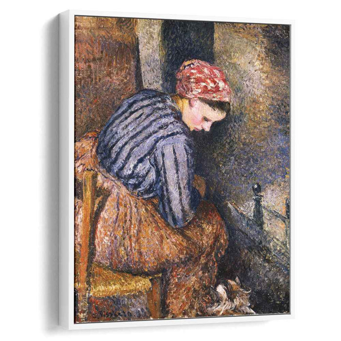 Peasant Woman Warming Herself (1883) by Camille Pissarro
