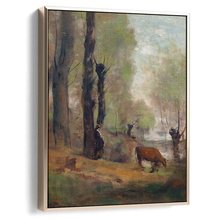 Peasant Woman Watering Her Cow (1870) by Camille Corot