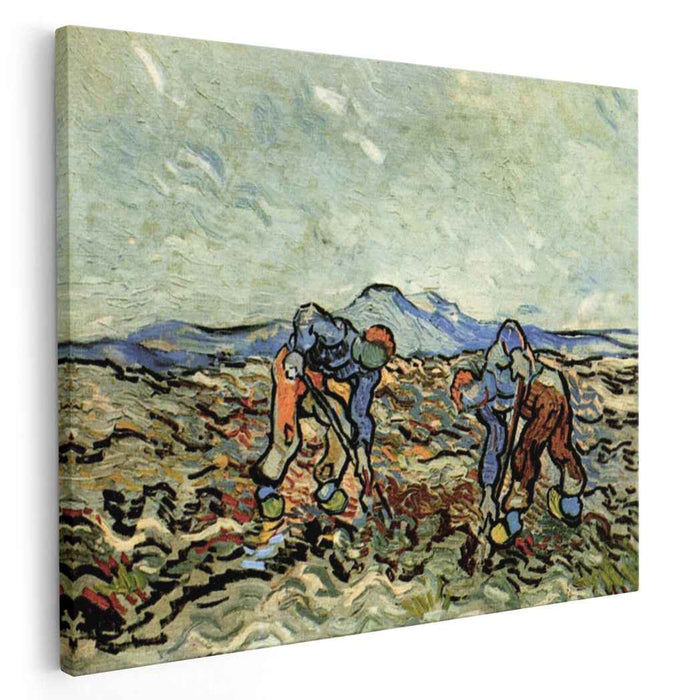 Peasants Lifting Potatoes (1890) by Vincent van Gogh