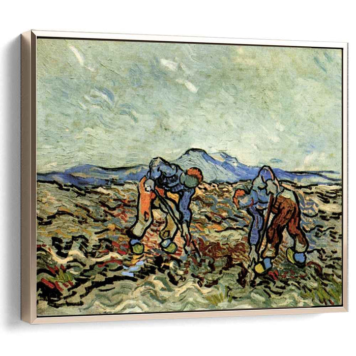 Peasants Lifting Potatoes (1890) by Vincent van Gogh
