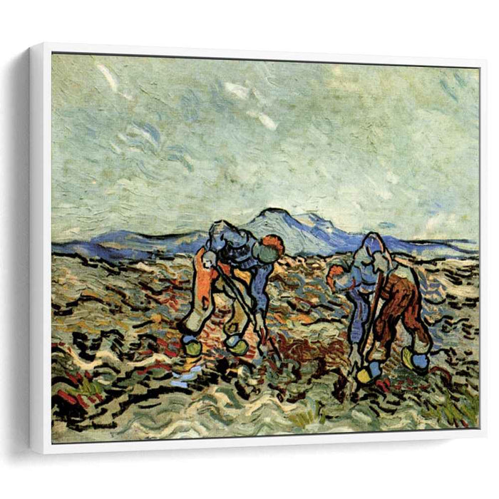 Peasants Lifting Potatoes (1890) by Vincent van Gogh