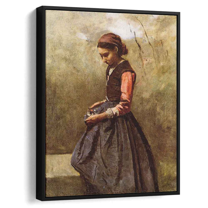 Pensive Young Woman (1870) by Camille Corot