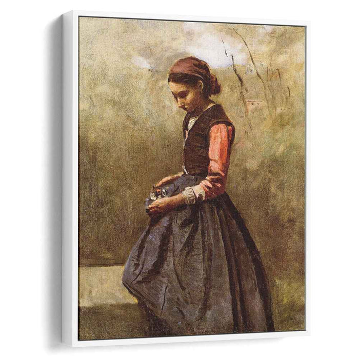 Pensive Young Woman (1870) by Camille Corot