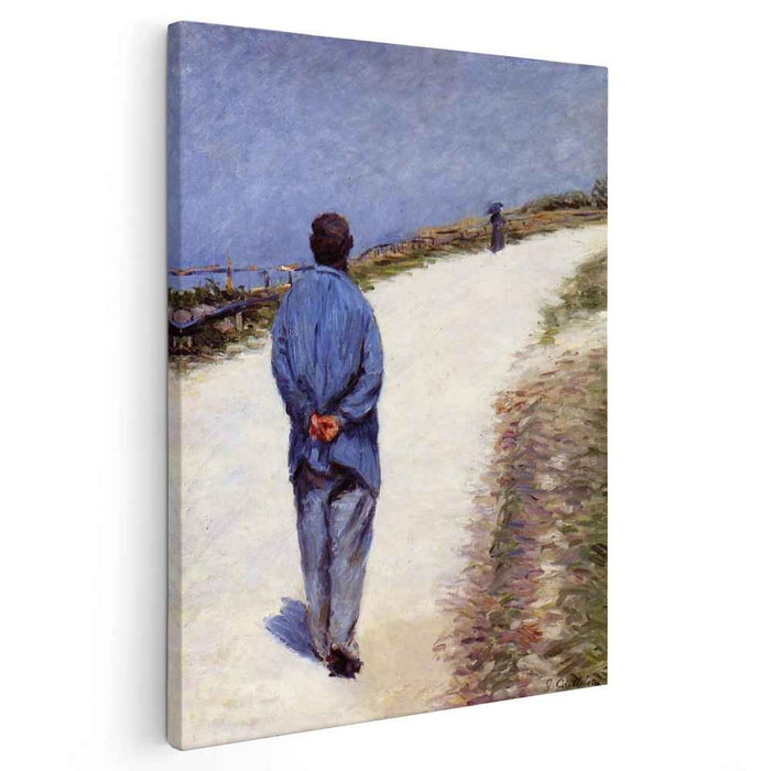 Pere Magloire on the Road to Saint-Clair, Etretat by Gustave Caillebotte