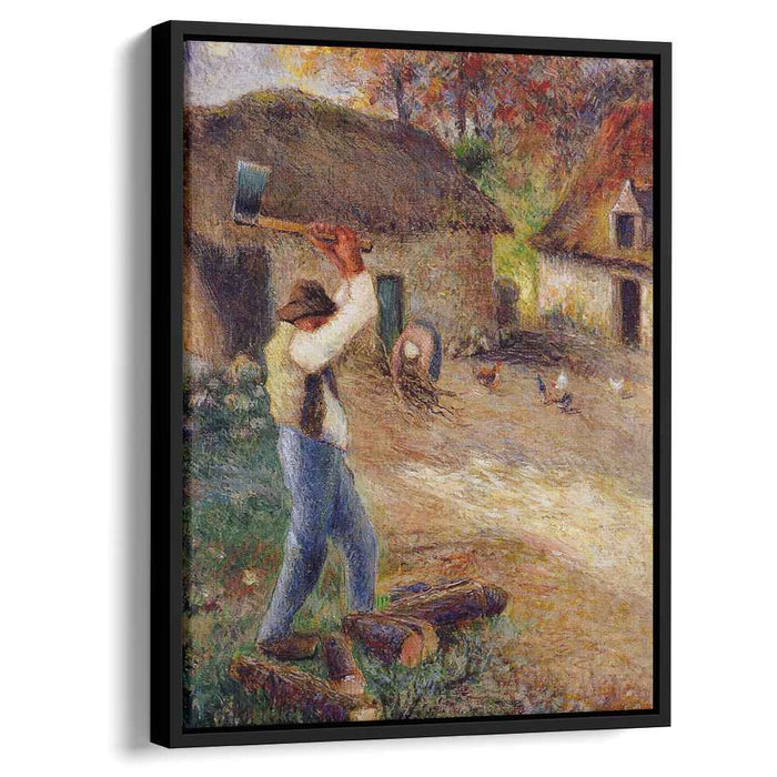 Pere Melon Cutting Wood (1880) by Camille Pissarro