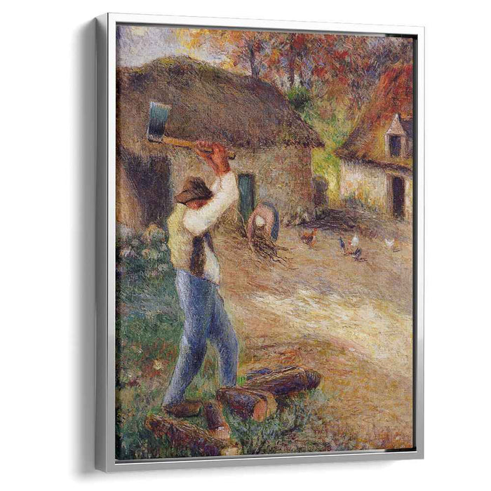 Pere Melon Cutting Wood (1880) by Camille Pissarro