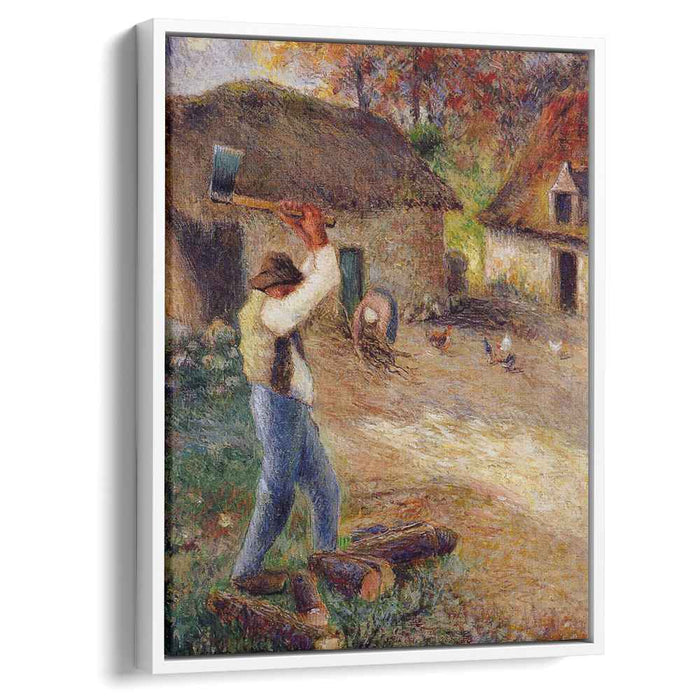 Pere Melon Cutting Wood (1880) by Camille Pissarro