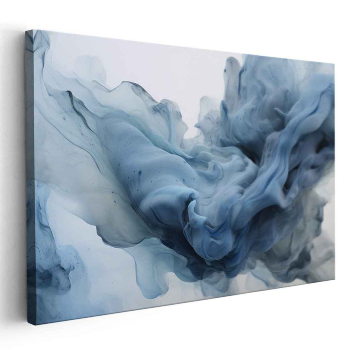 Periwinkle and Obsidian Abstract Swirls #001