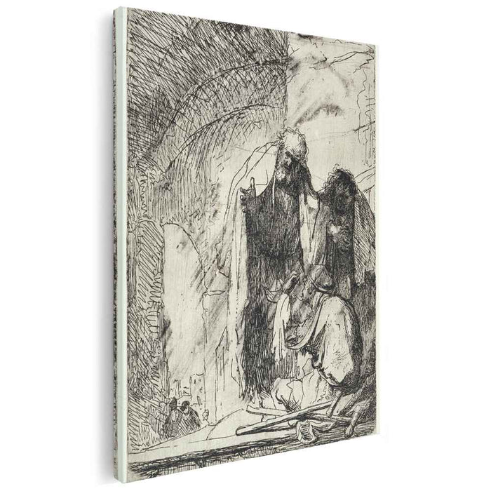 Peter and John at the gate of the Temple (1629) by Rembrandt