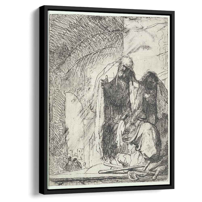 Peter and John at the gate of the Temple (1629) by Rembrandt