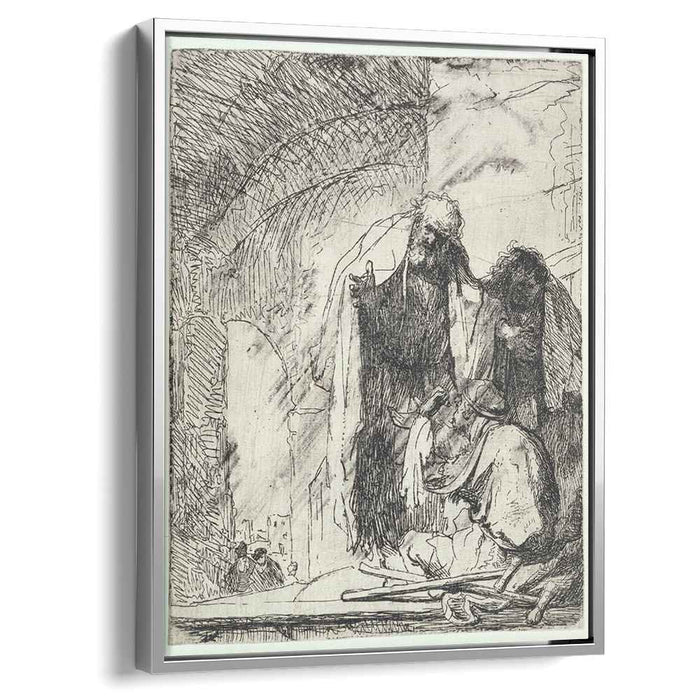 Peter and John at the gate of the Temple (1629) by Rembrandt