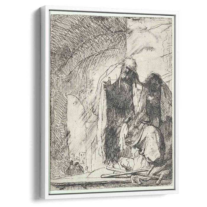 Peter and John at the gate of the Temple (1629) by Rembrandt