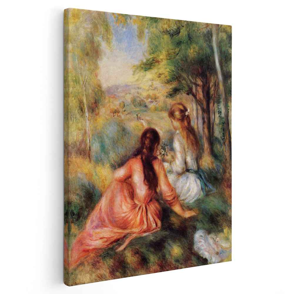 Picking Flowers (In the Field) (1890) by Pierre-Auguste Renoir