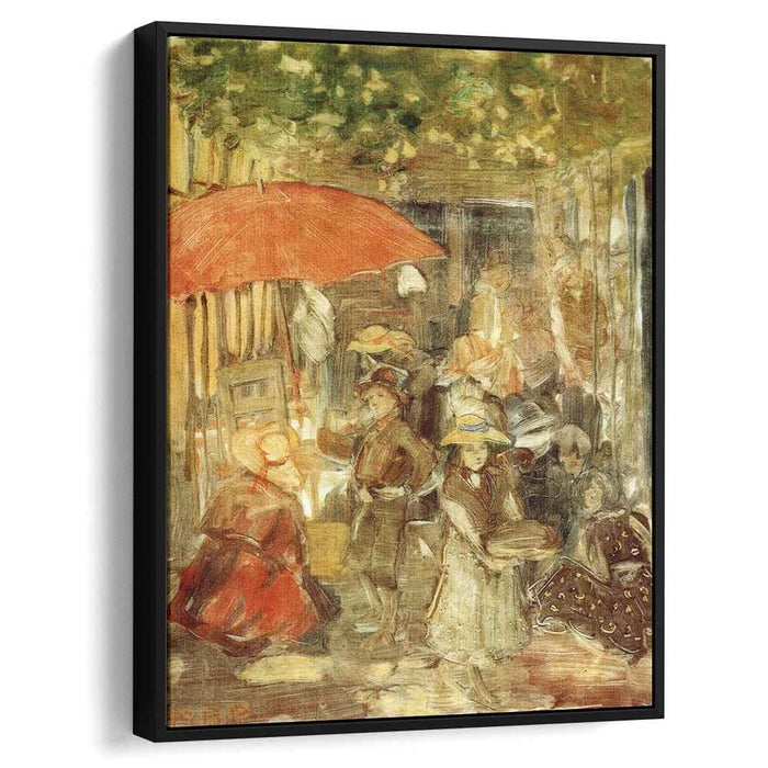 Picnic with Red Umbrella (1899) by Maurice Prendergast