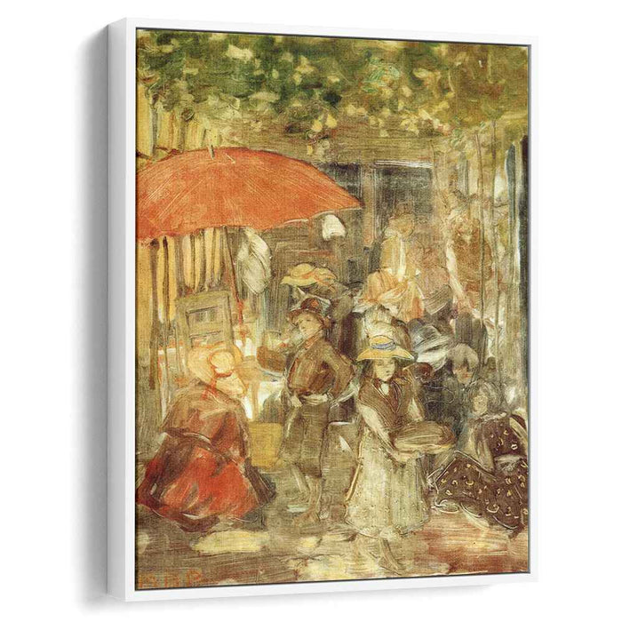 Picnic with Red Umbrella (1899) by Maurice Prendergast