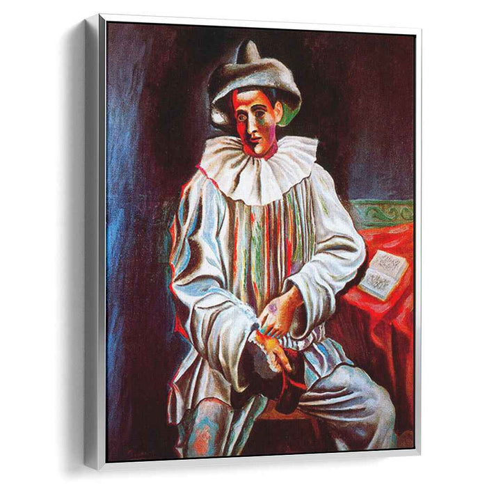 Pierrot with a mask (1918) by Pablo Picasso