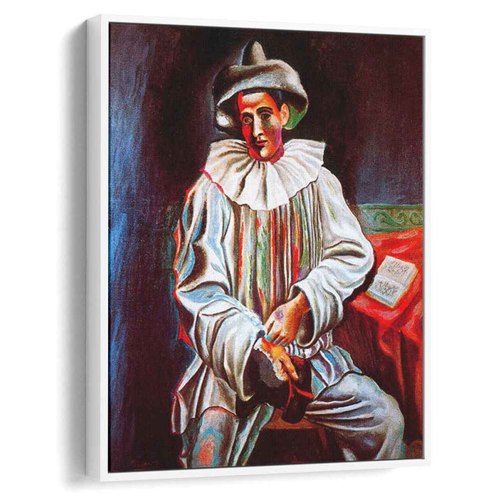 Pierrot with a mask (1918) by Pablo Picasso