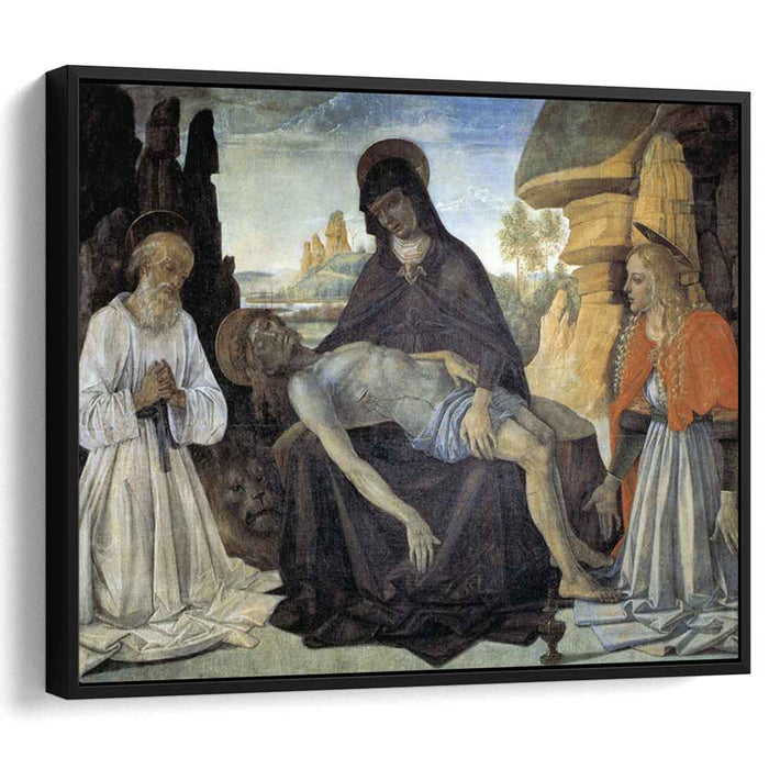 Pieta with St. Jerome and Santa Maria Magdalena (1473) by Pietro Perugino