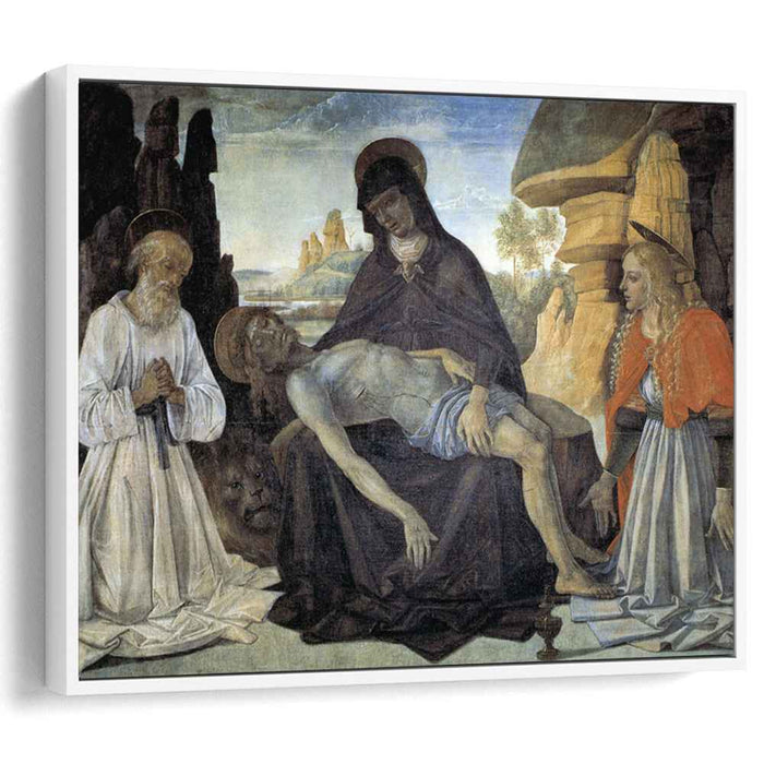 Pieta with St. Jerome and Santa Maria Magdalena (1473) by Pietro Perugino