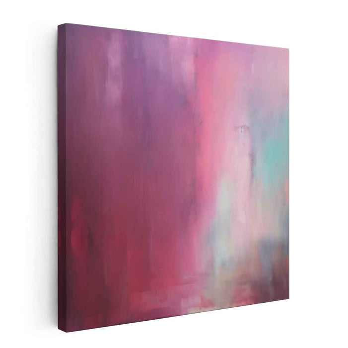 Whispers of Fuchsia Bliss: Abstract Expressionist Magenta and Pink Canvas Art Print