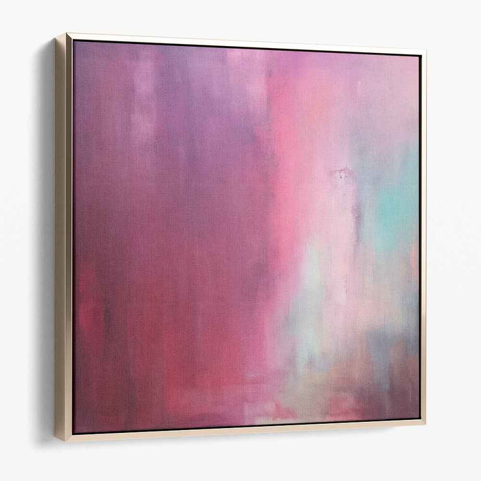 Whispers of Fuchsia Bliss: Abstract Expressionist Magenta and Pink Canvas Art Print