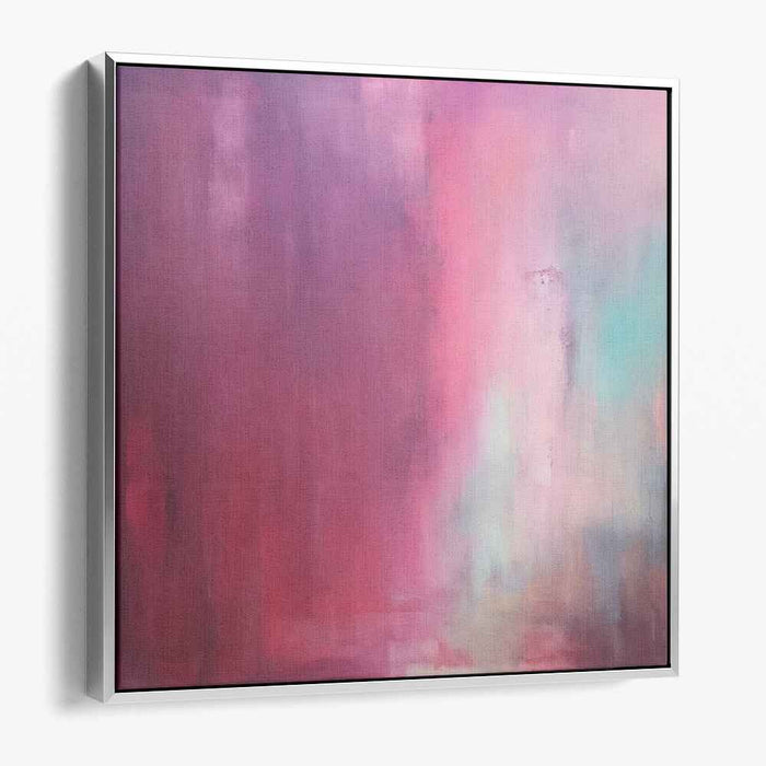 Whispers of Fuchsia Bliss: Abstract Expressionist Magenta and Pink Canvas Art Print