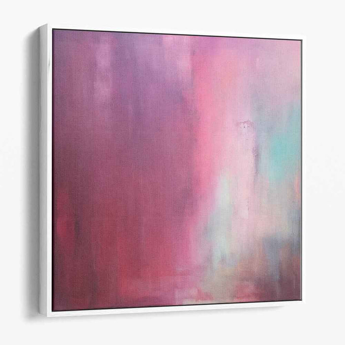 Whispers of Fuchsia Bliss: Abstract Expressionist Magenta and Pink Canvas Art Print