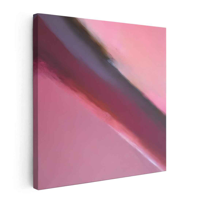 Blush Harmony: Serene Pink Abstract Canvas Art Print