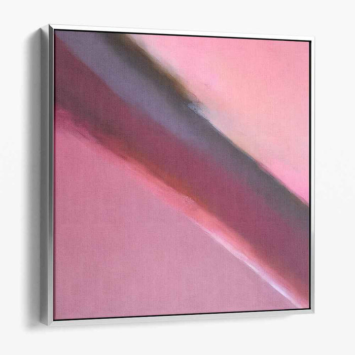 Blush Harmony: Serene Pink Abstract Canvas Art Print