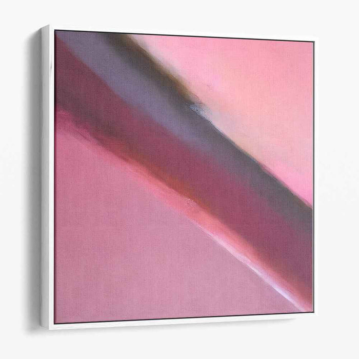 Blush Harmony: Serene Pink Abstract Canvas Art Print