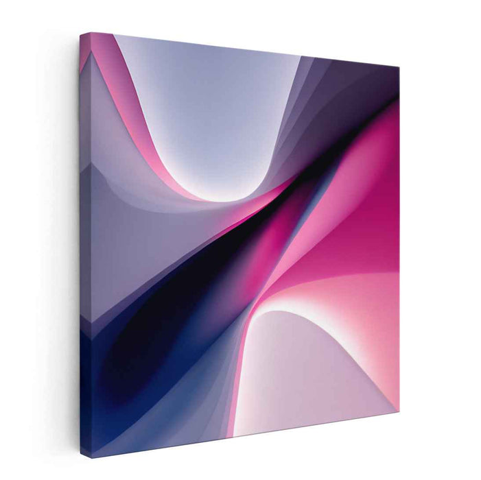 Spectral Elegance: Luminous Curves and Shades Abstract Canvas Art