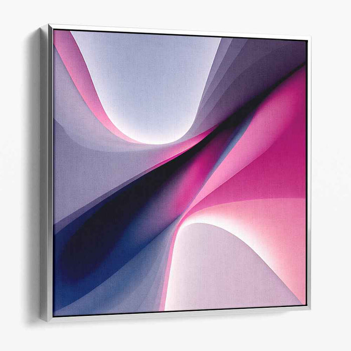 Spectral Elegance: Luminous Curves and Shades Abstract Canvas Art
