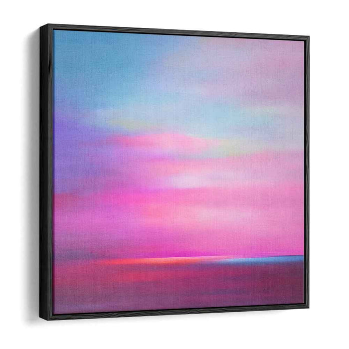 Pastel Horizon Melody: Dreamy Gradient Canvas Art Print