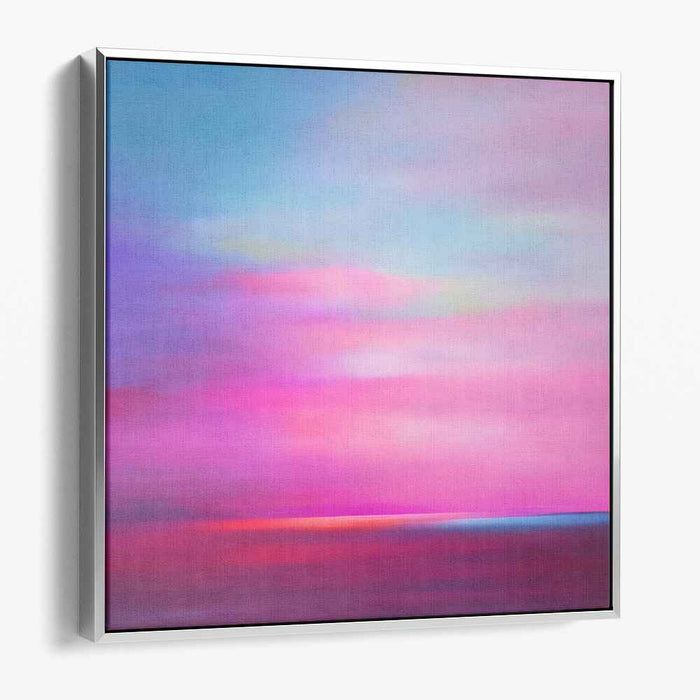 Pastel Horizon Melody: Dreamy Gradient Canvas Art Print