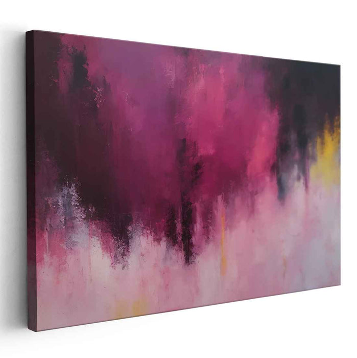 Velvet Dreamscape Illusion: Abstract Magenta and Purple Canvas Art Print