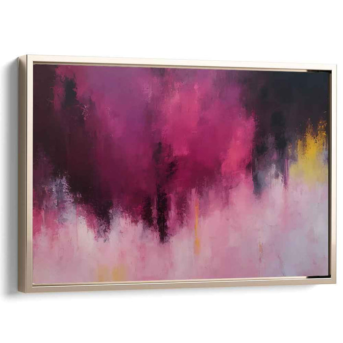 Velvet Dreamscape Illusion: Abstract Magenta and Purple Canvas Art Print