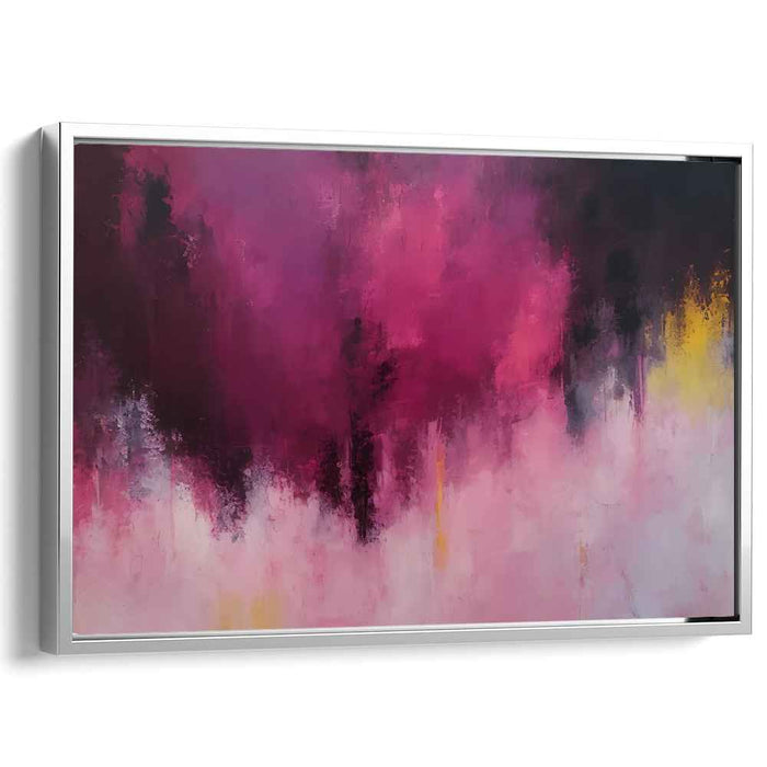 Velvet Dreamscape Illusion: Abstract Magenta and Purple Canvas Art Print