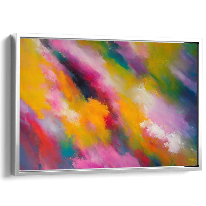 Disarray Eruption: Abstract Expressionist Color Explosion Canvas Art