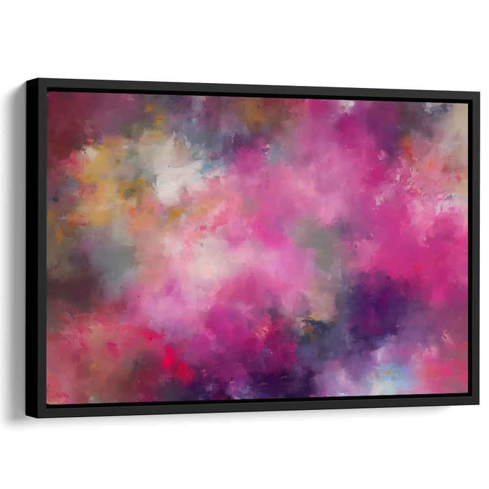 Floral Reverie: Lush Pink and Violet Abstract Art Canvas