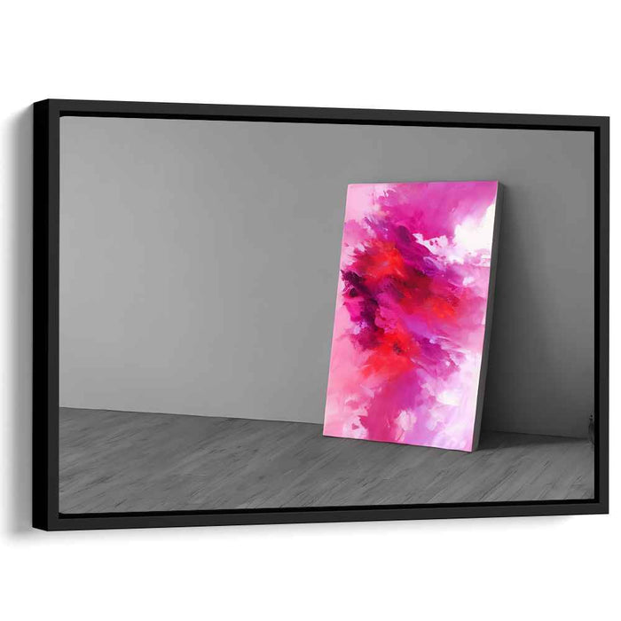 Radiant Embrace: Abstract Passion in Magenta and Violet Canvas Art Print