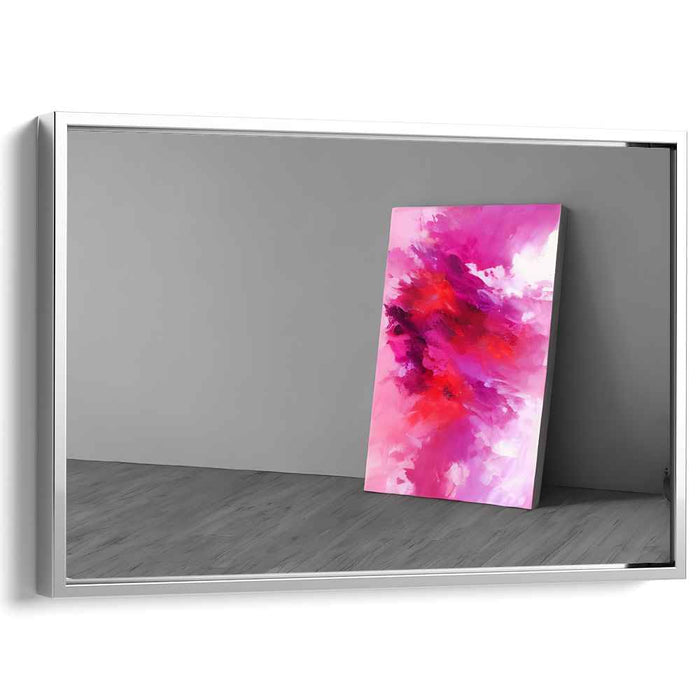 Radiant Embrace: Abstract Passion in Magenta and Violet Canvas Art Print